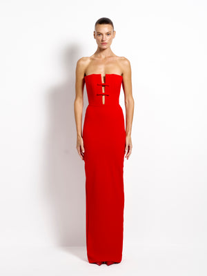 Addison Gown - Cherry Red - EFFIE KATS