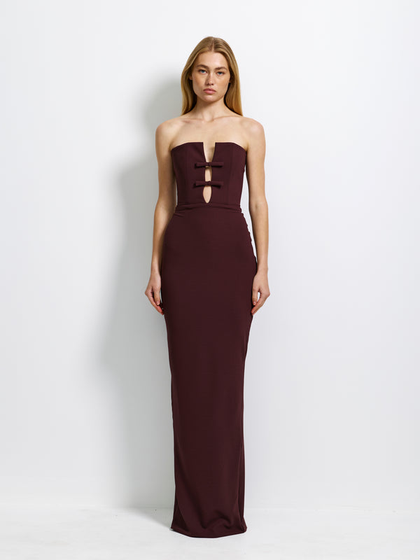 Addison Gown - Chocolate Plum - EFFIE KATS