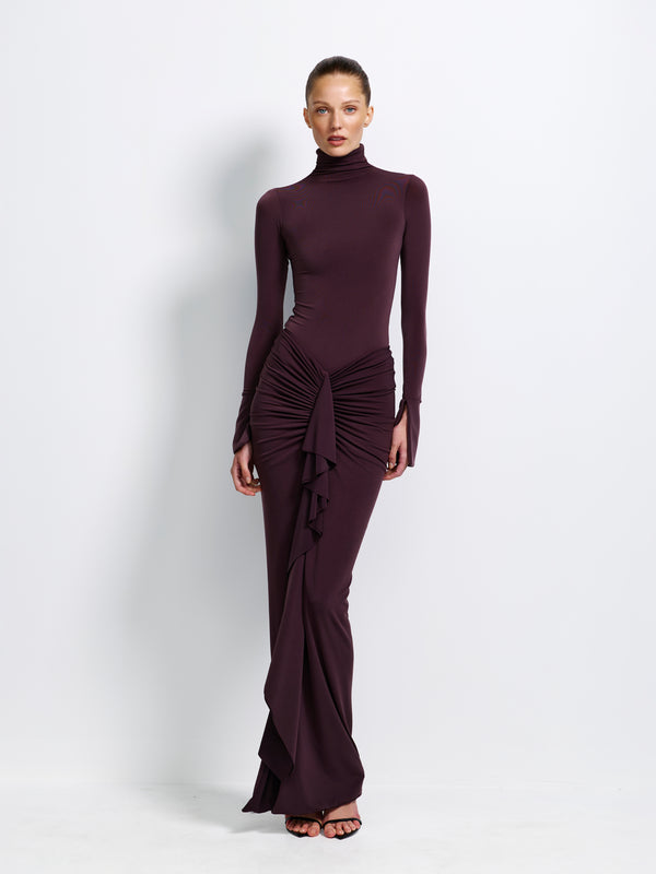 Pheby Skirt - Chocolate Plum - EFFIE KATS