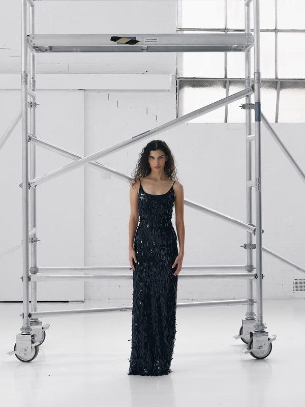 Kezio Gown - Black Sequin - EFFIE KATS