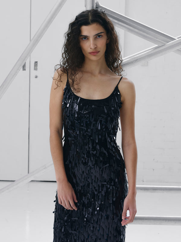 Kezio Gown - Black Sequin - EFFIE KATS