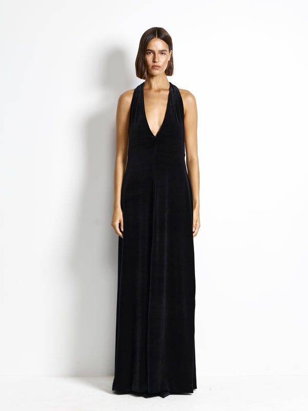 Kharli Gown - Black Velvet - EFFIE KATS