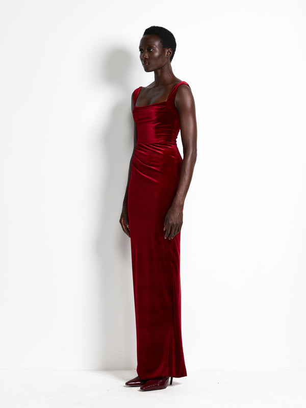 Marbella Gown - Shiraz Velvet - EFFIE KATS