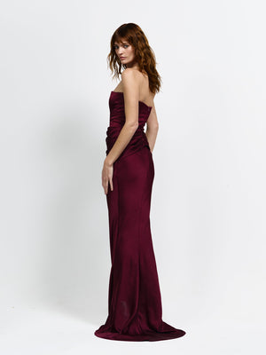 Indira Gown - Wine - EFFIE KATS