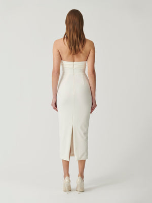 Lelia Midi Dress - Ivory - EFFIE KATS