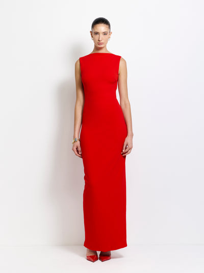 VERONA GOWN - CHERRY RED