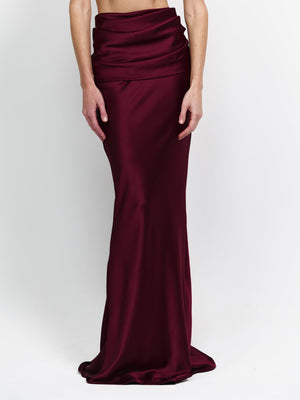 Perez Skirt - Wine - EFFIE KATS