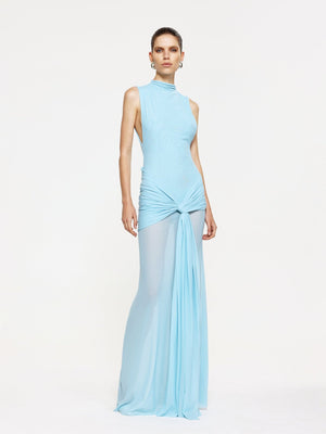 Roza Maxi Dress in Pale Blue - EFFIE KATS