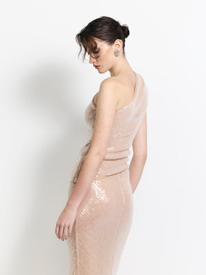 Harley Top - Blush Sequin - EFFIE KATS