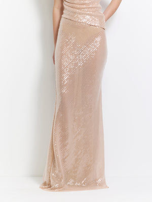 Harley Skirt - Blush Sequin - EFFIE KATS