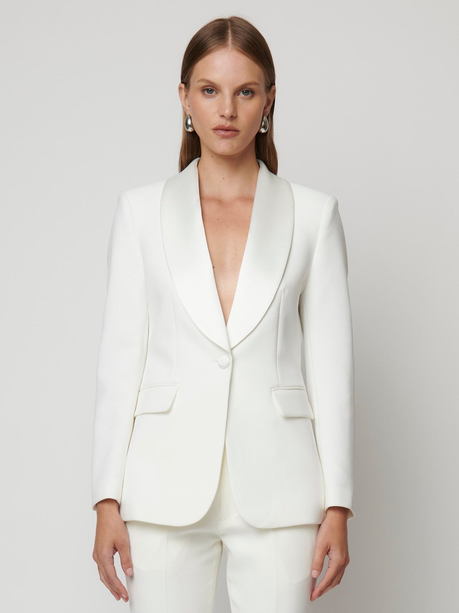 Tuxedo Blazer - Off-White - EFFIE KATS
