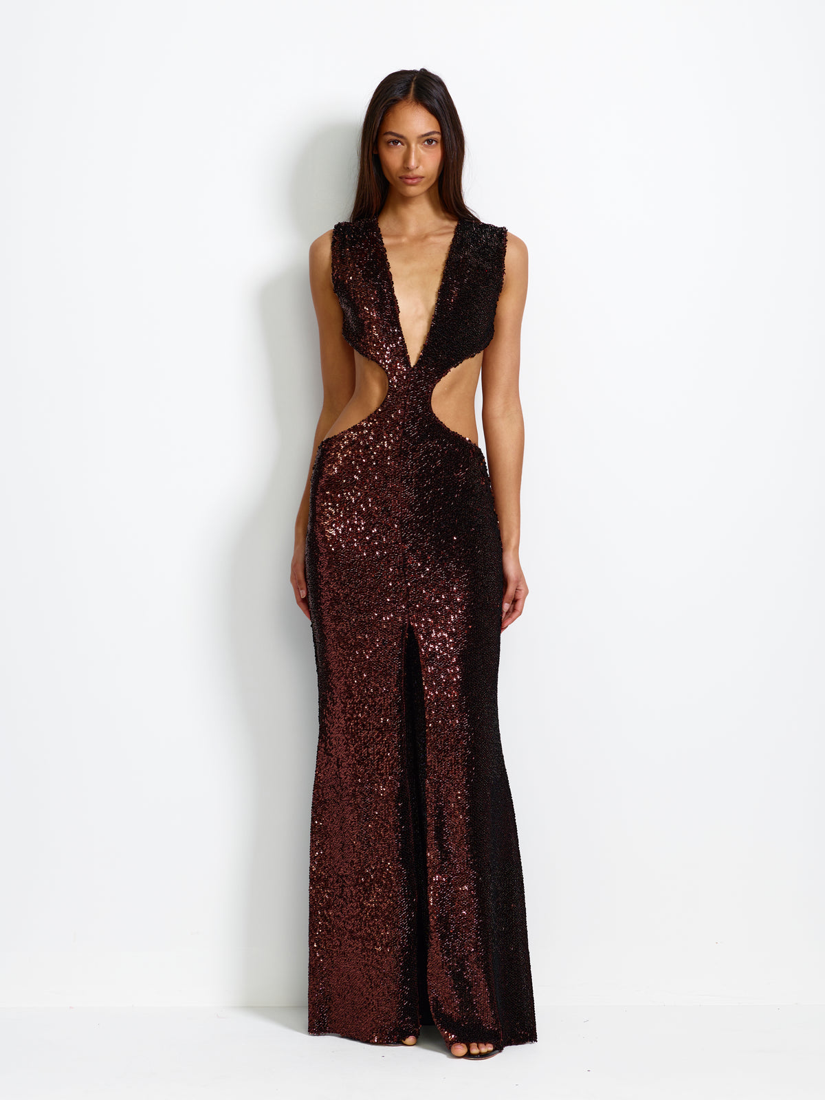 Libitina Gown - Metallic Brown - EFFIE KATS