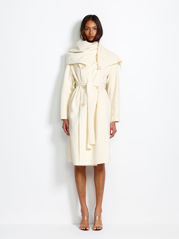 Elisabetta Coat - Ivory - EFFIE KATS
