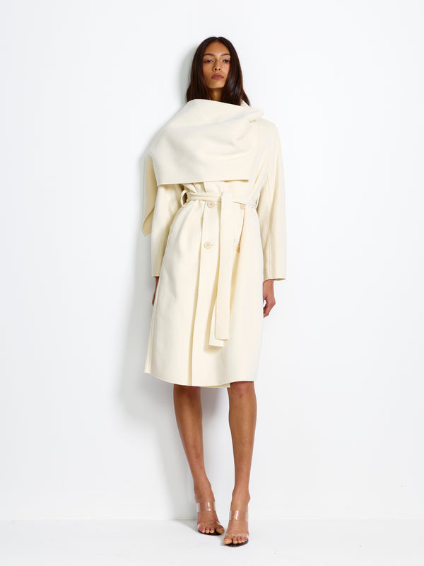 Elisabetta Coat - Ivory - EFFIE KATS