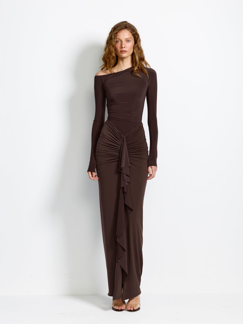 Albany Bodysuit - Chocolate Plum - EFFIE KATS