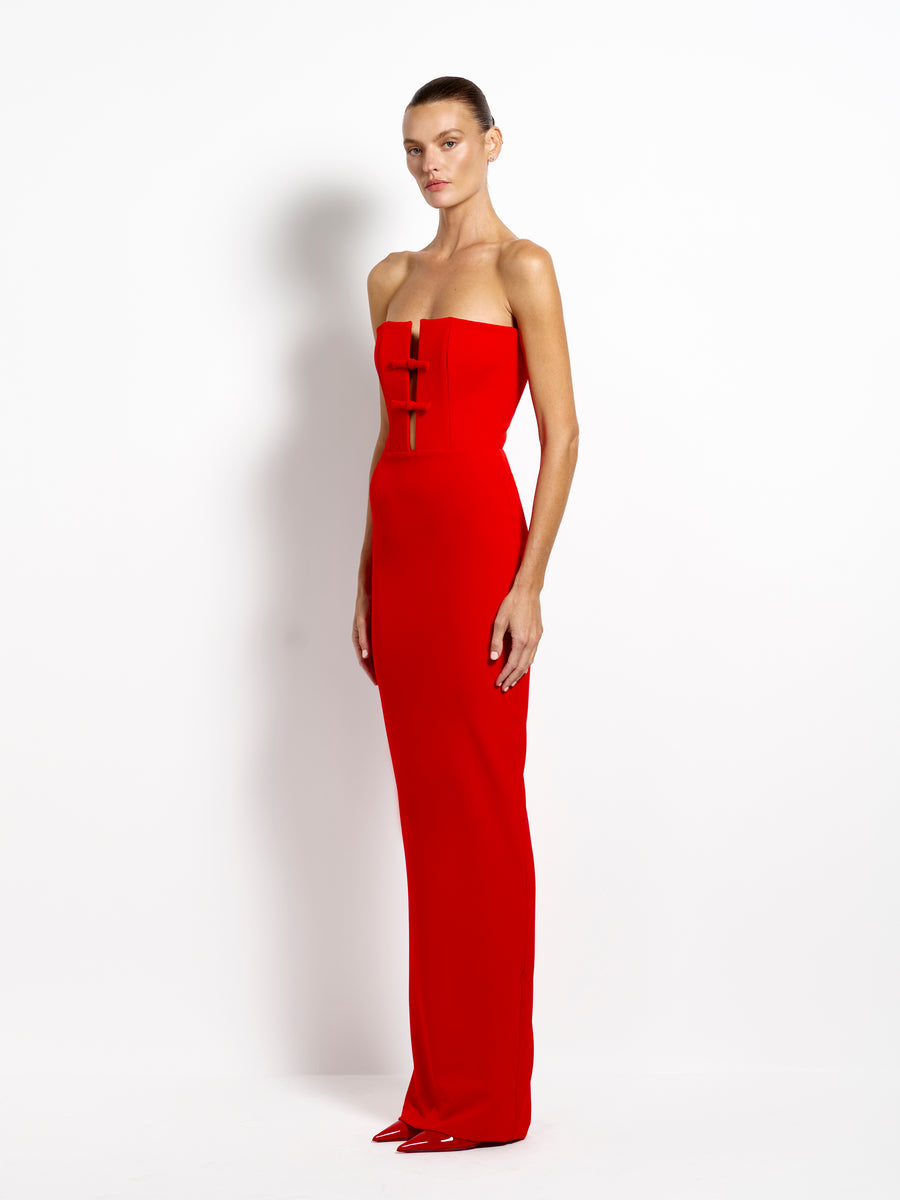 Addison Gown - Cherry Red - EFFIE KATS