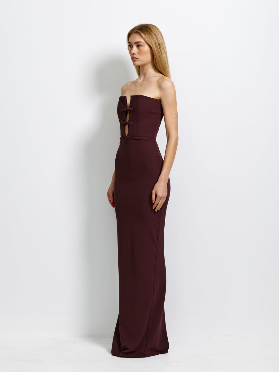 Addison Gown - Chocolate Plum