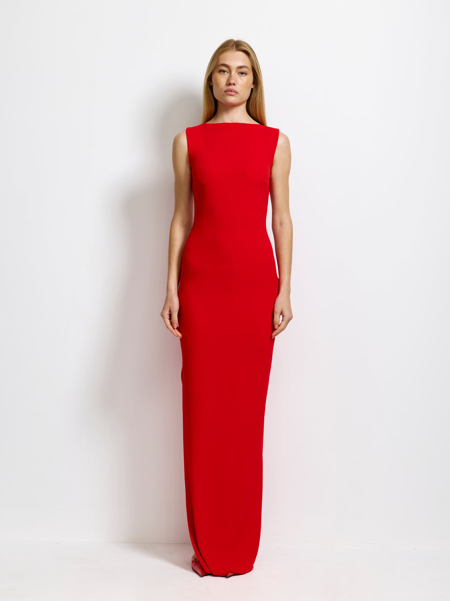 Aisha Gown - Cherry Red