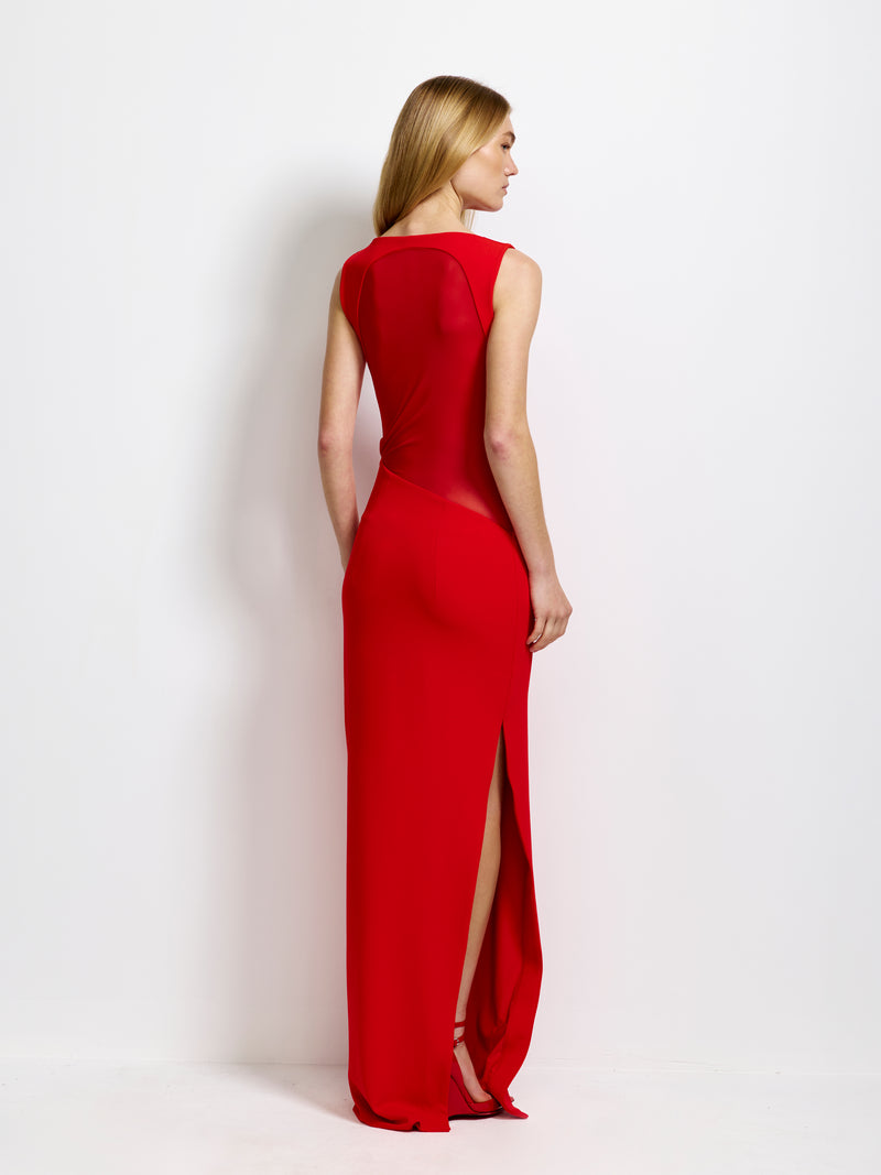 Aisha Gown - Cherry Red - EFFIE KATS