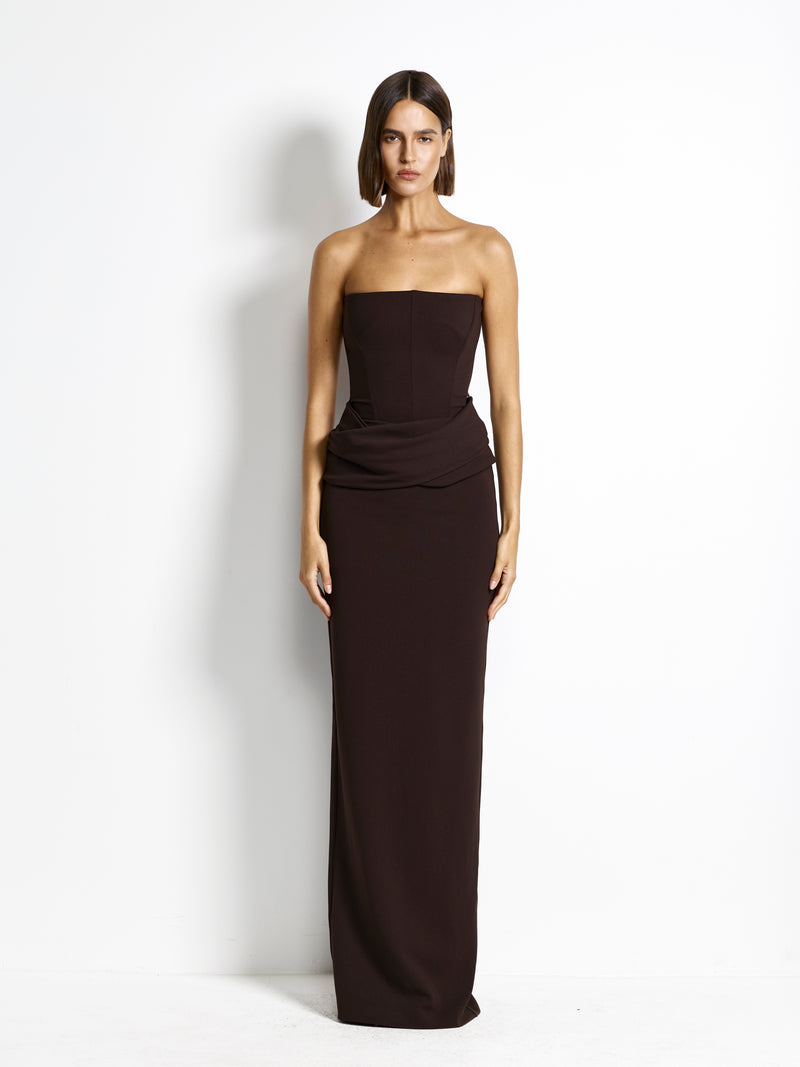 Allegra Gown — Coffee - EFFIE KATS