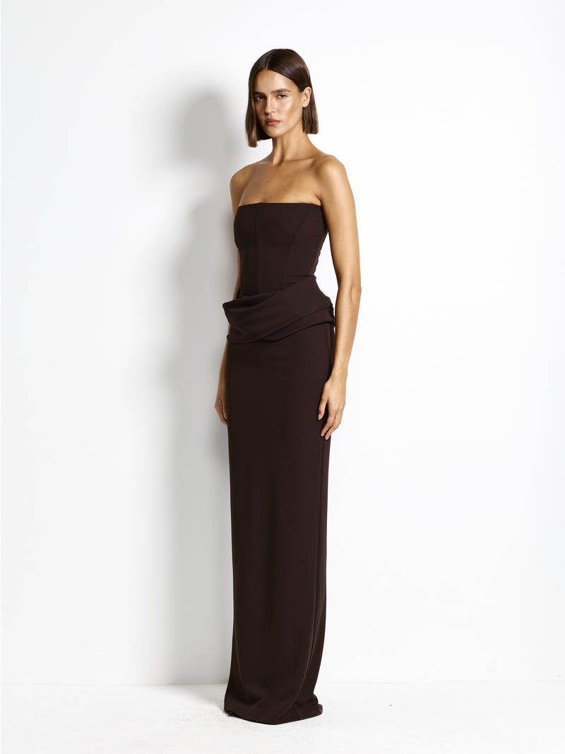 Allegra Gown — Coffee - EFFIE KATS