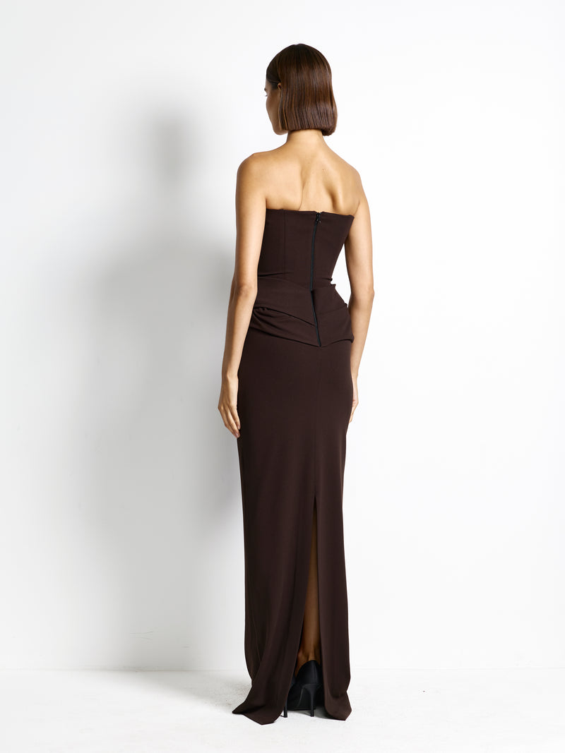 Allegra Gown — Coffee - EFFIE KATS
