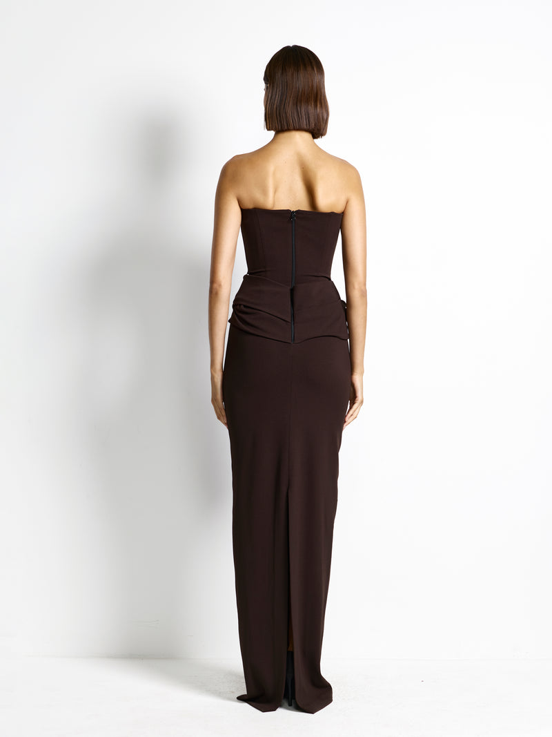 Allegra Gown — Coffee - EFFIE KATS
