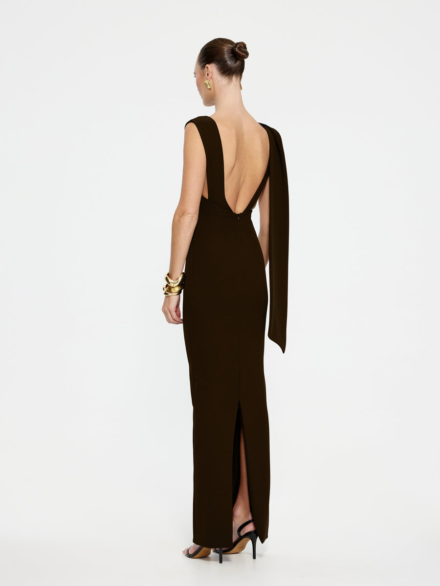 Audrey Gown - Coffee (Pre - order) - EFFIE KATS