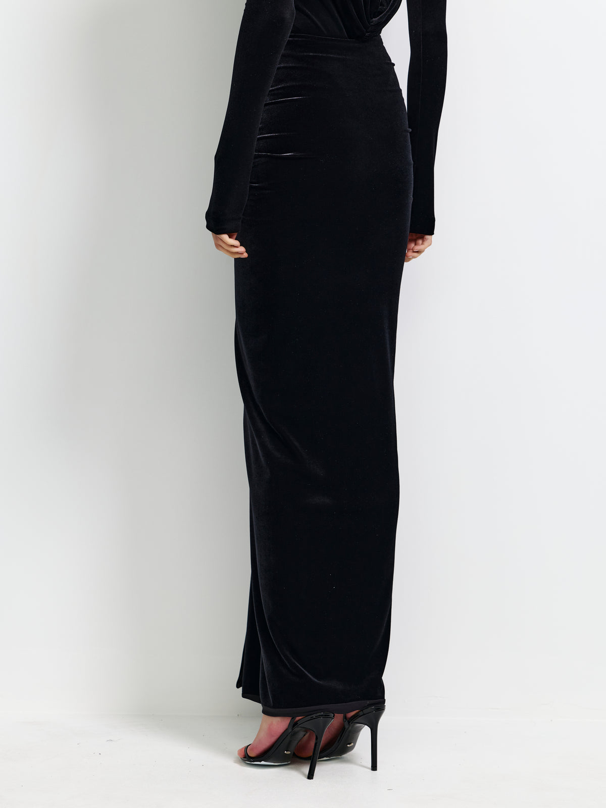 Barton Skirt - Black Velvet - EFFIE KATS