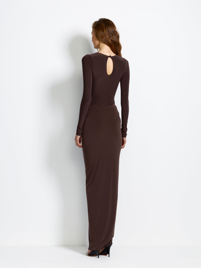 Beacon Bodysuit - Chocolate Plum - EFFIE KATS