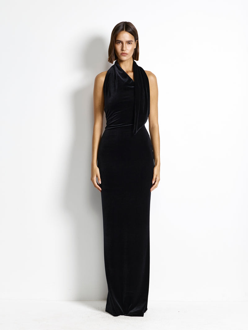 Carlson Gown - Black Velvet - EFFIE KATS