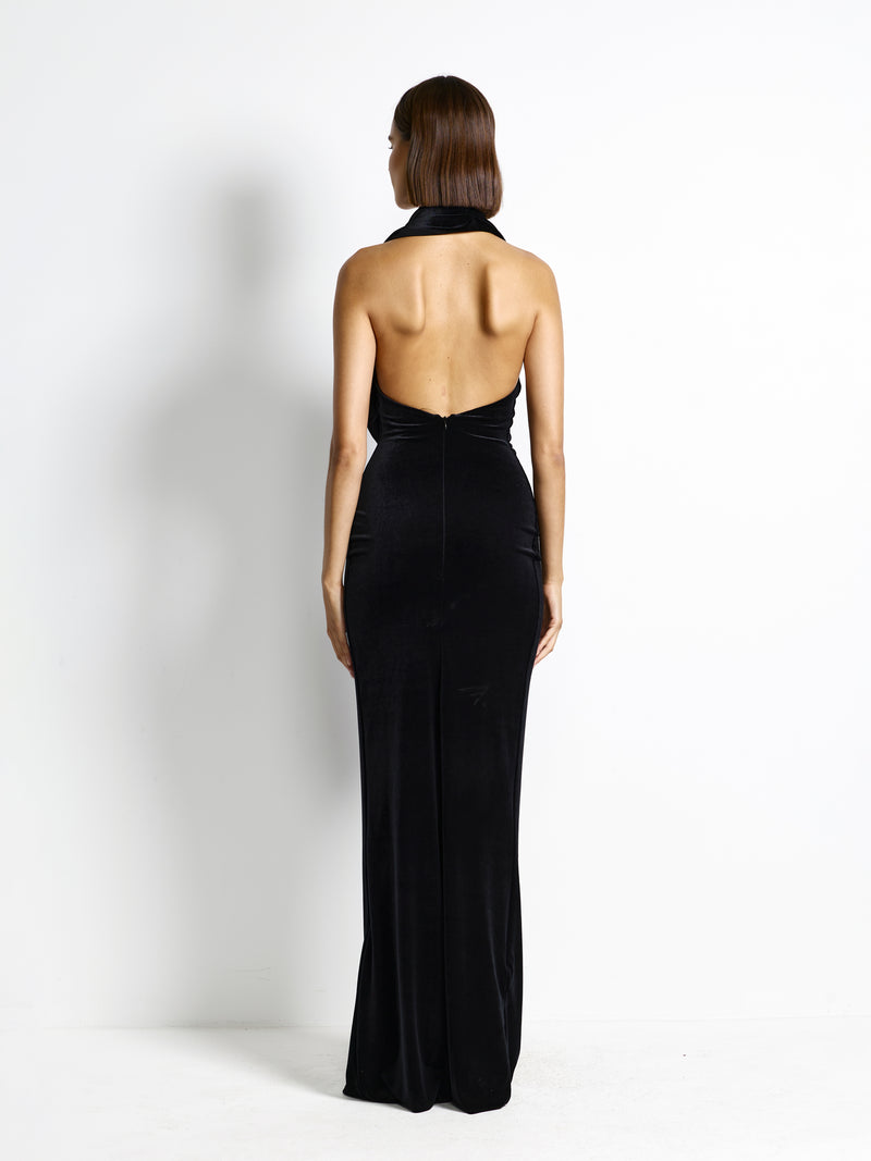 Carlson Gown - Black Velvet - EFFIE KATS