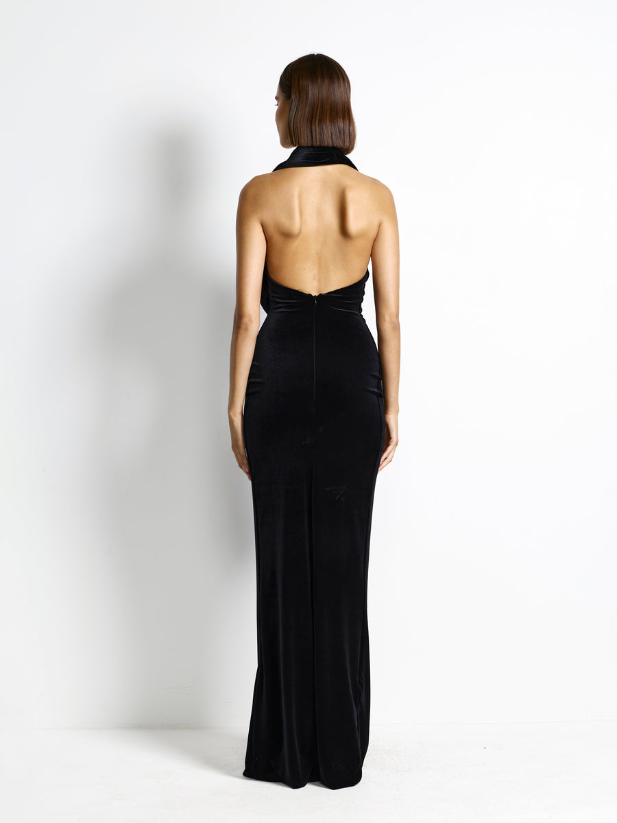 Carlson Gown - Black Velvet - EFFIE KATS