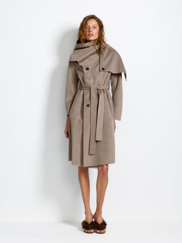 Elisabetta Coat - Taupe - EFFIE KATS