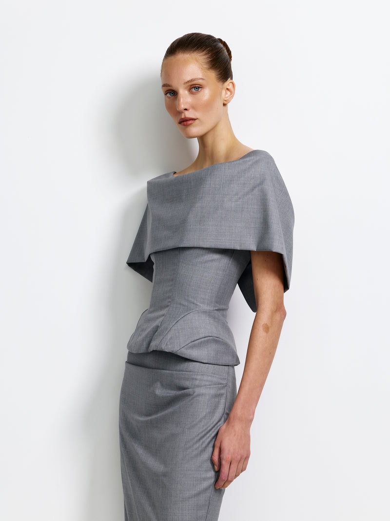 Eliza Bodice - Grey - EFFIE KATS