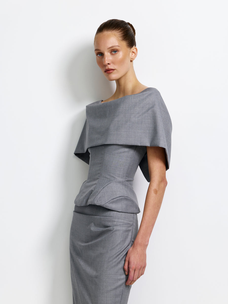 Eliza Bodice - Grey - EFFIE KATS