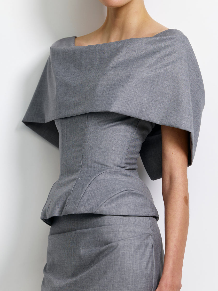 Eliza Bodice - Grey - EFFIE KATS