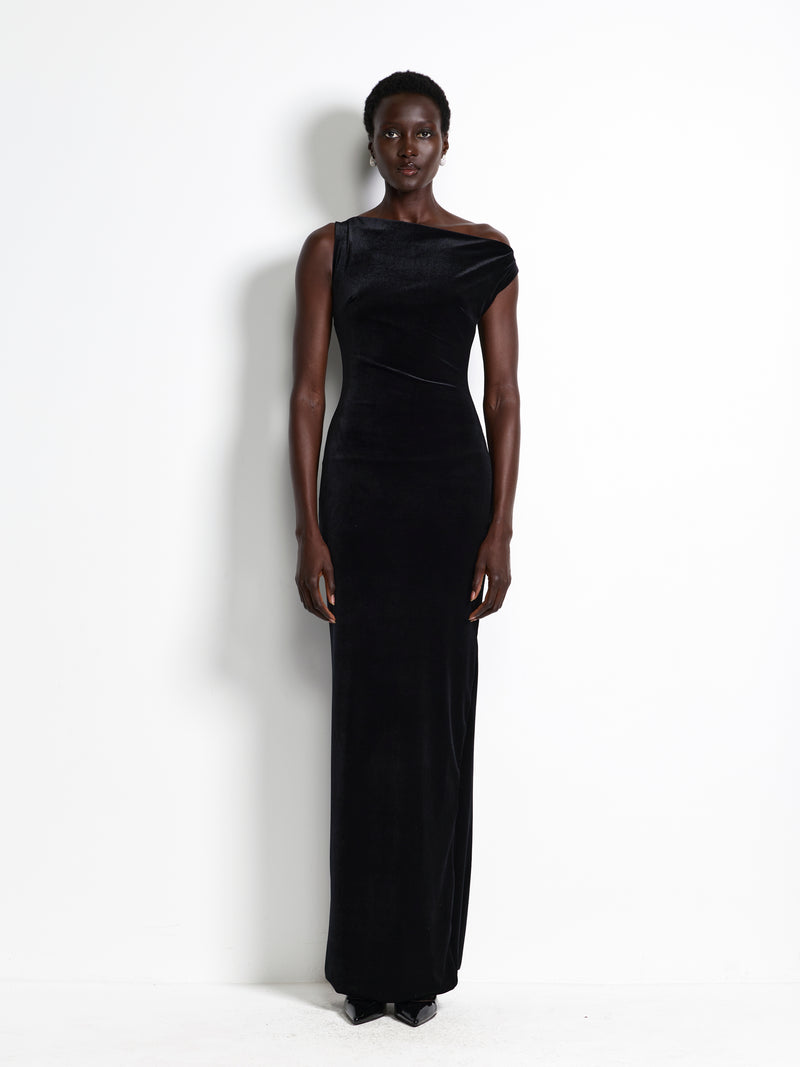 Inaya Gown - Black Velvet - EFFIE KATS