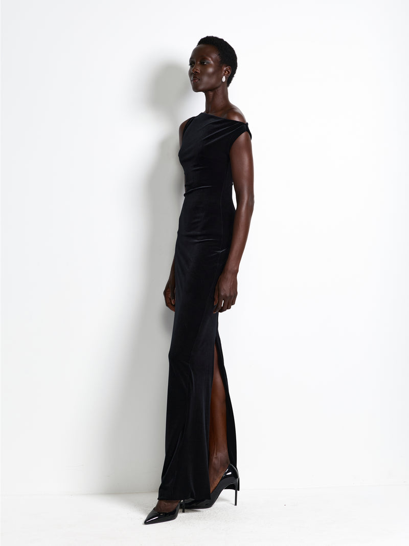 Inaya Gown - Black Velvet - EFFIE KATS