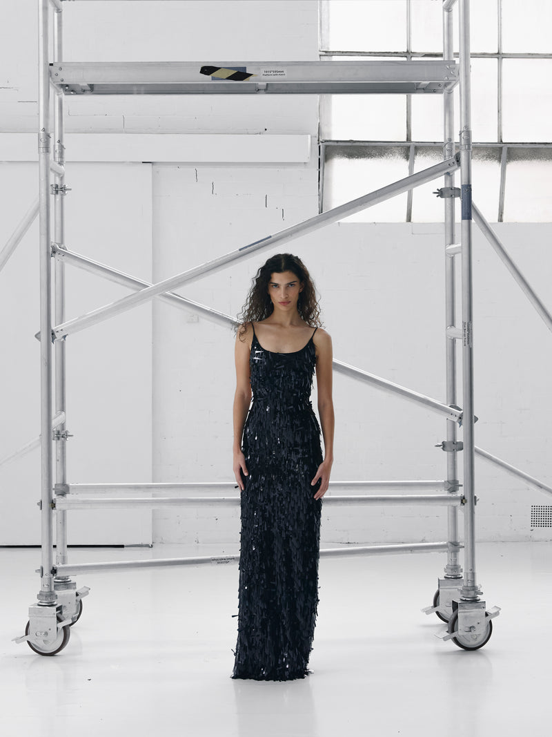 Kezio Gown - Black Sequin - EFFIE KATS