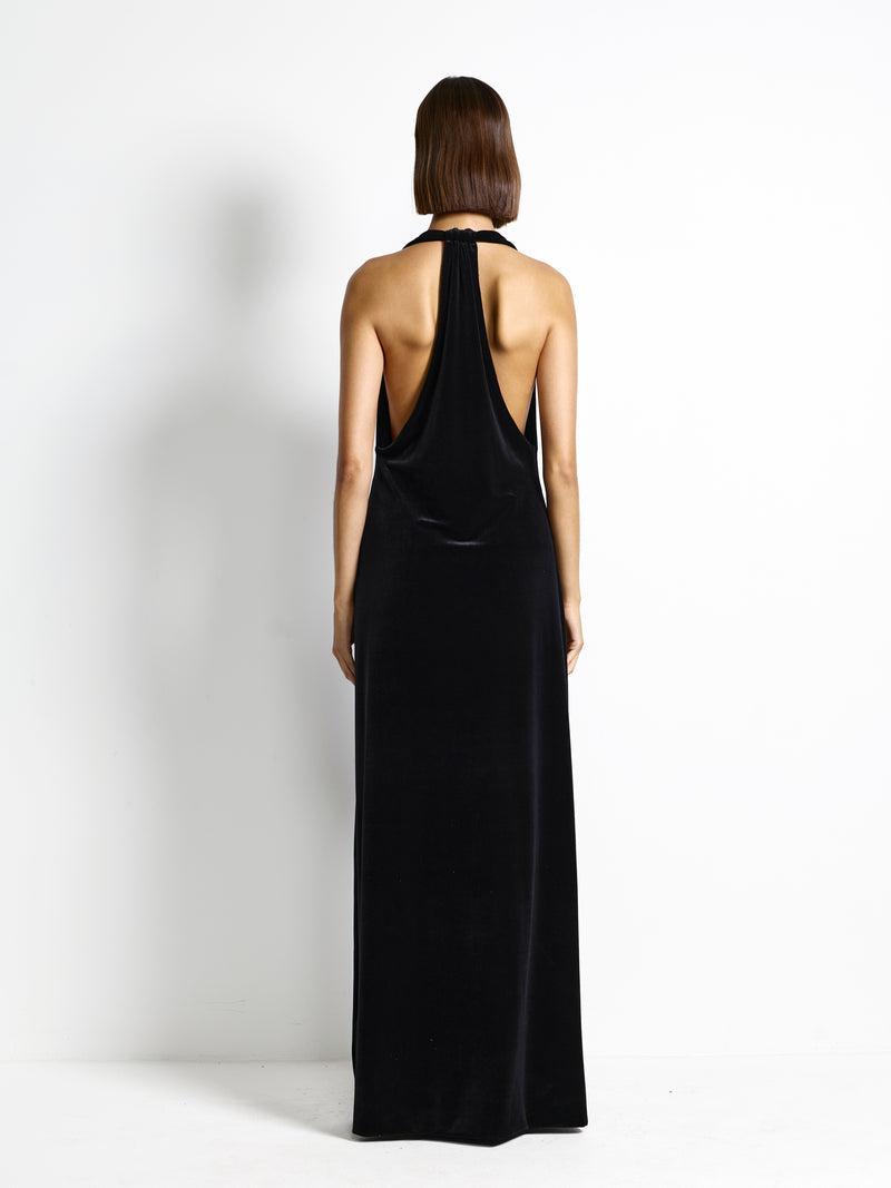 Kharli Gown - Black Velvet - EFFIE KATS