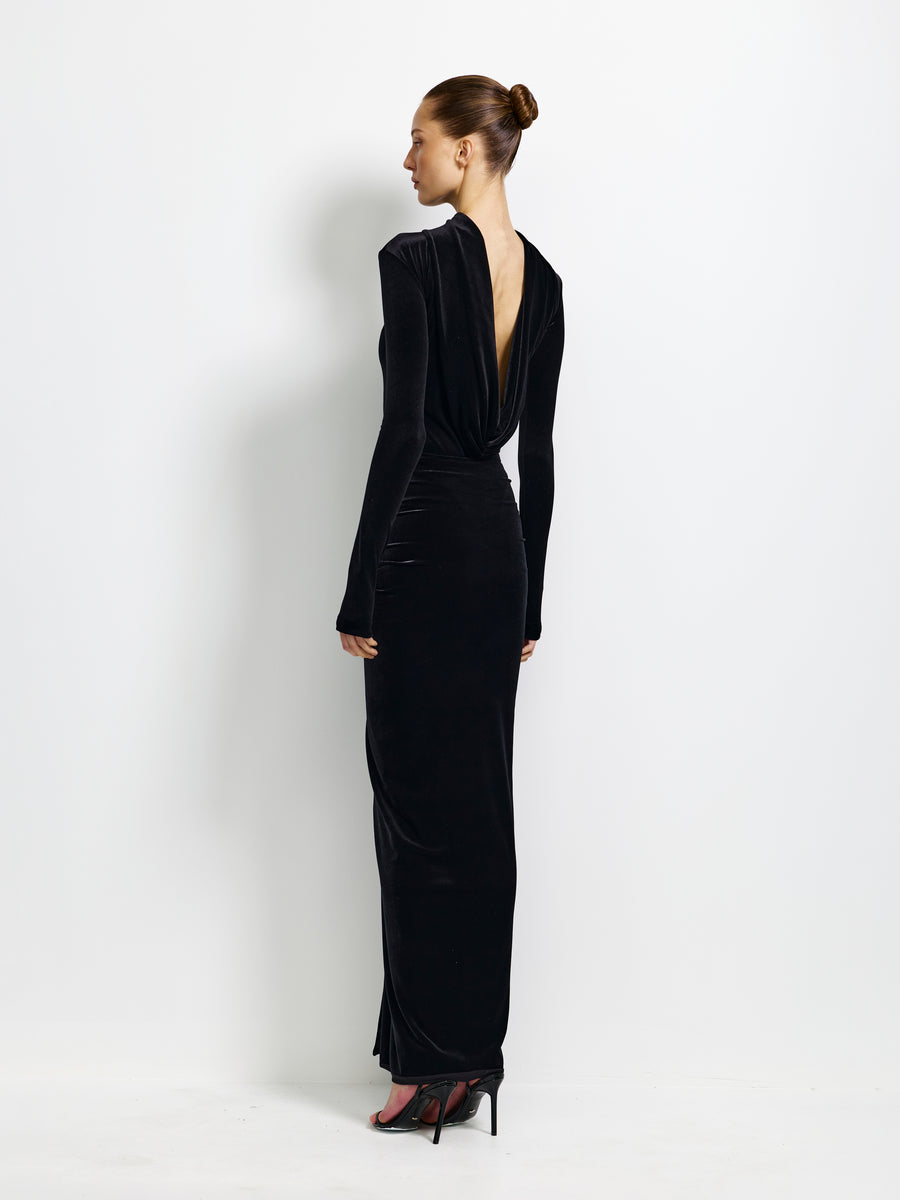 Luna Bodysuit - Black Velvet