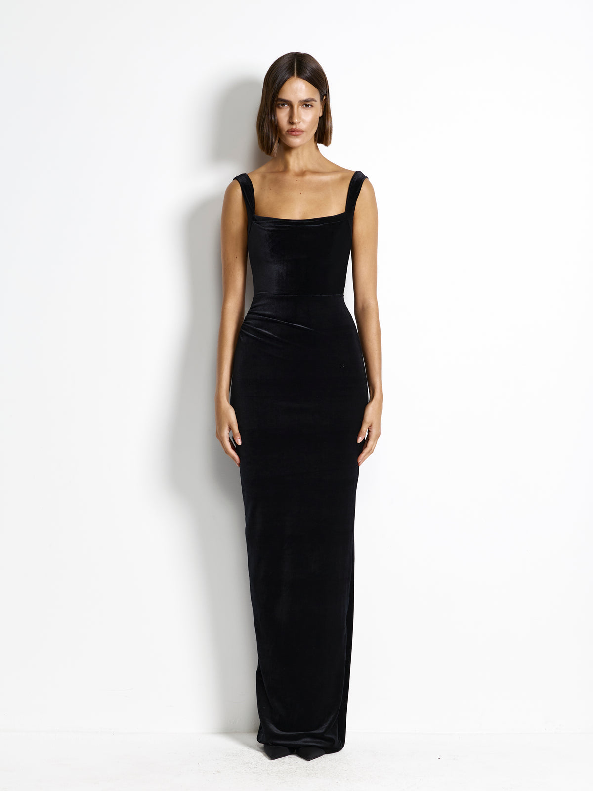 Marbella Gown - Black Velvet - EFFIE KATS