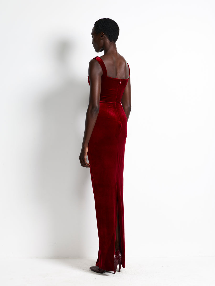 Marbella Gown - Shiraz Velvet - EFFIE KATS