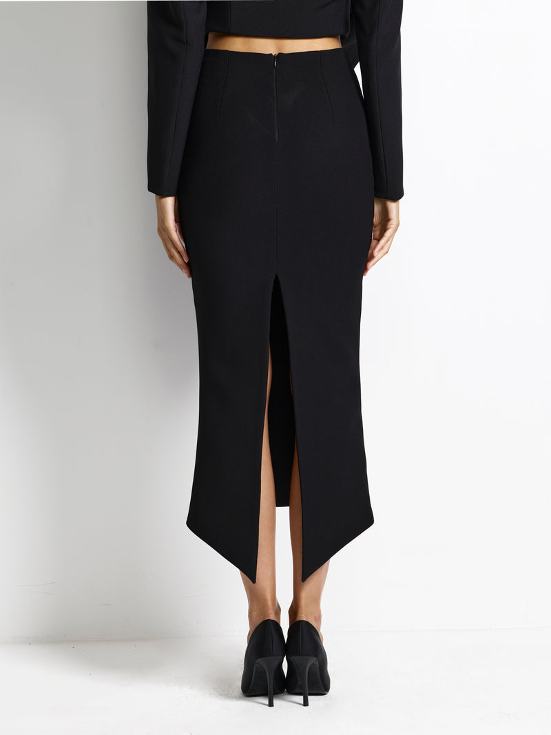 Mereen Midi Skirt - Black - EFFIE KATS