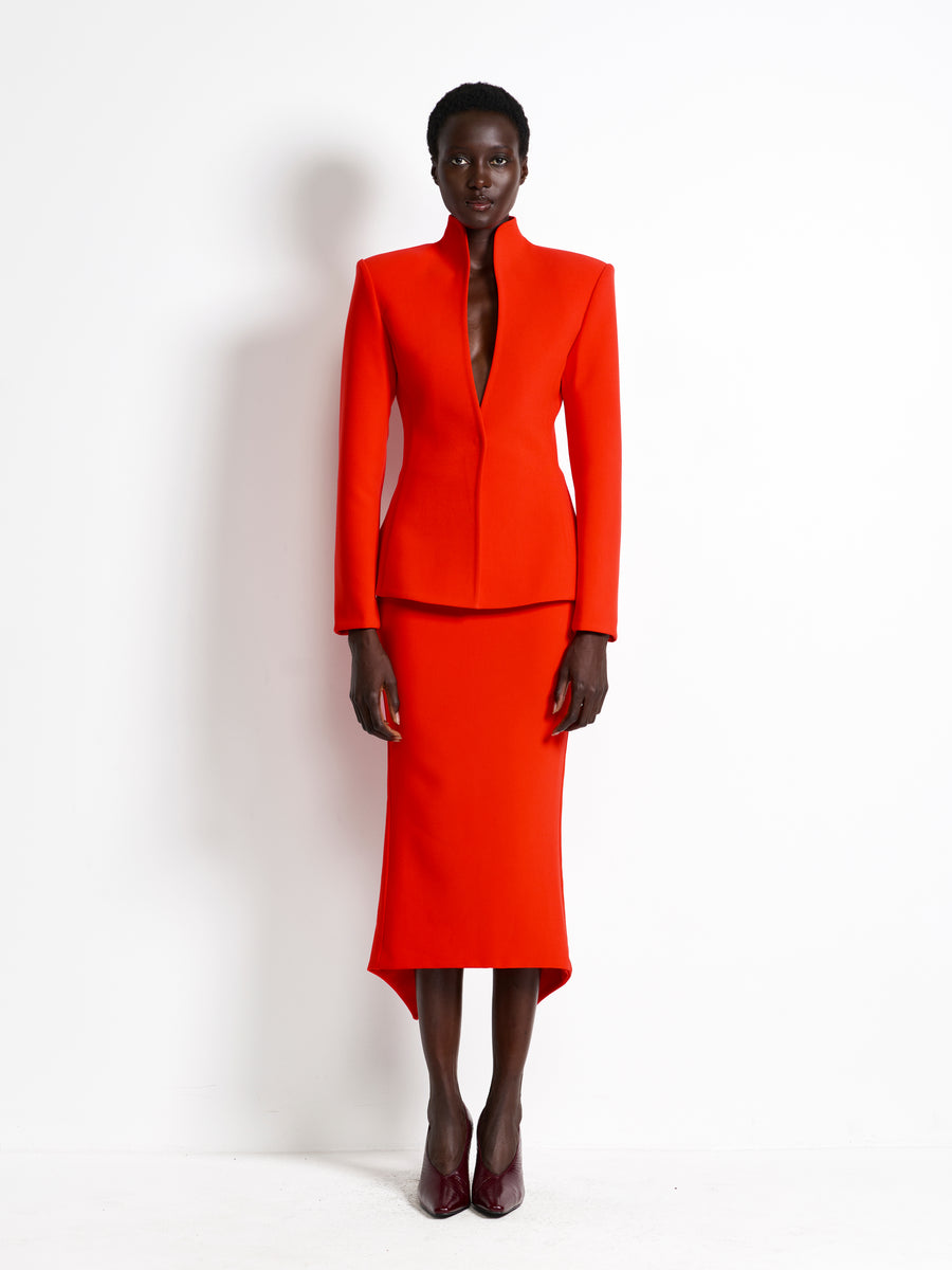 Mereen Midi Skirt - Red - EFFIE KATS