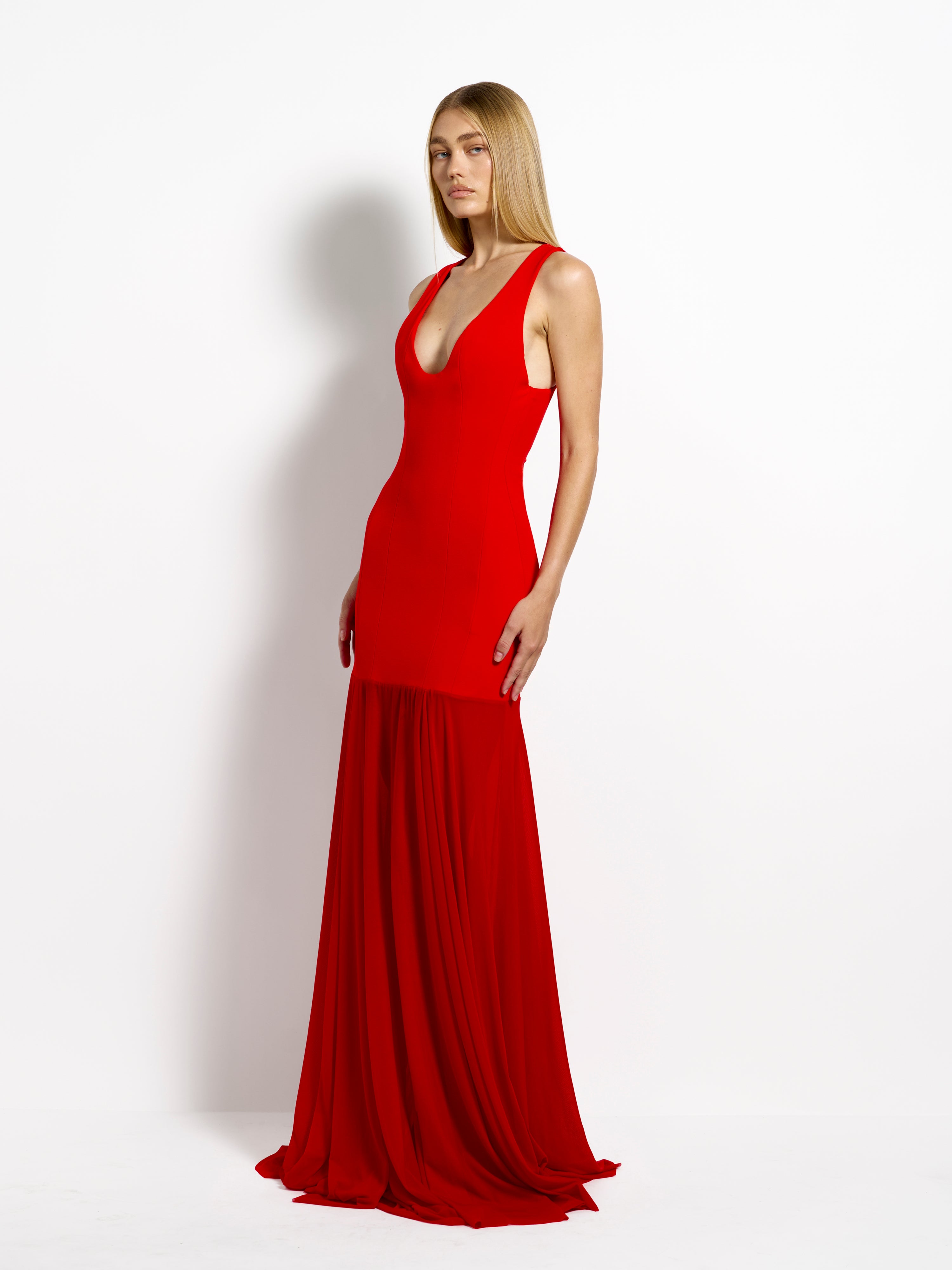 Odessa Gown - Cherry Red - EFFIE KATS