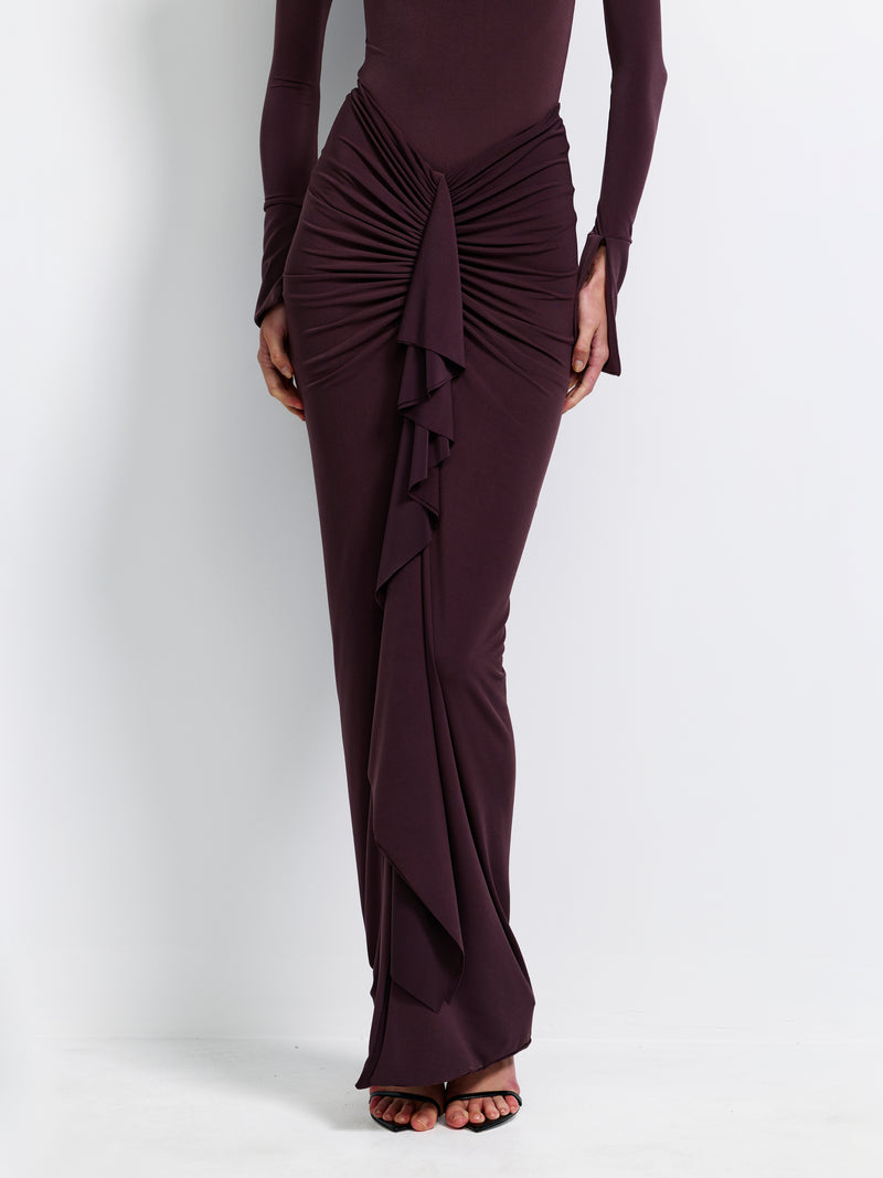 Pheby Skirt - Chocolate Plum - EFFIE KATS