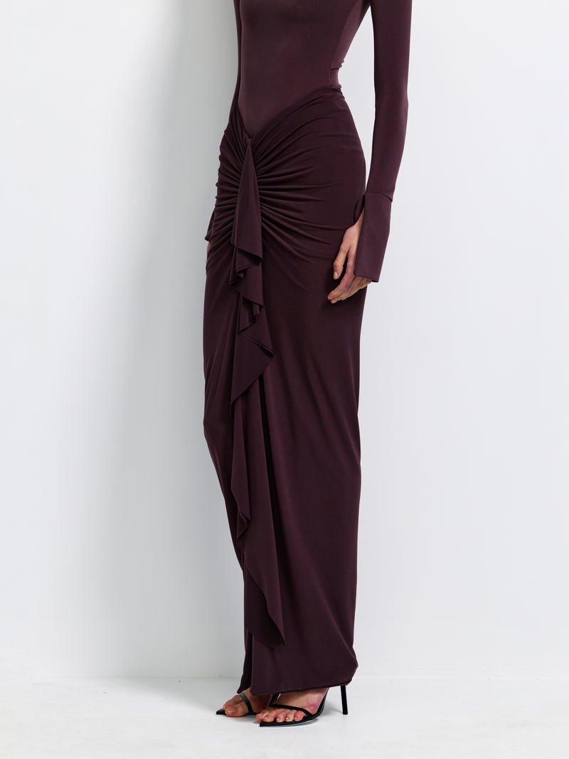 Pheby Skirt - Chocolate Plum - EFFIE KATS