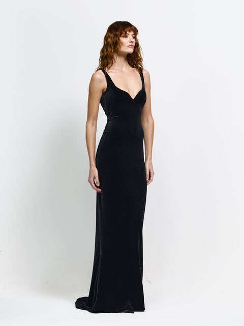 Adina Gown - Black Velvet - EFFIE KATS